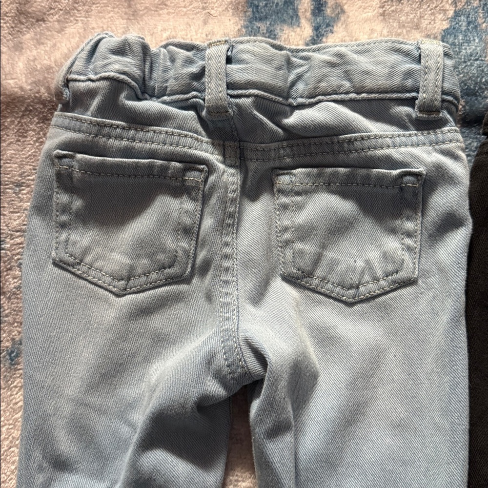 Set of Two Cat & Jack Kids Jeans Jeggings- Light Blue and Black - Picture 3 of 11